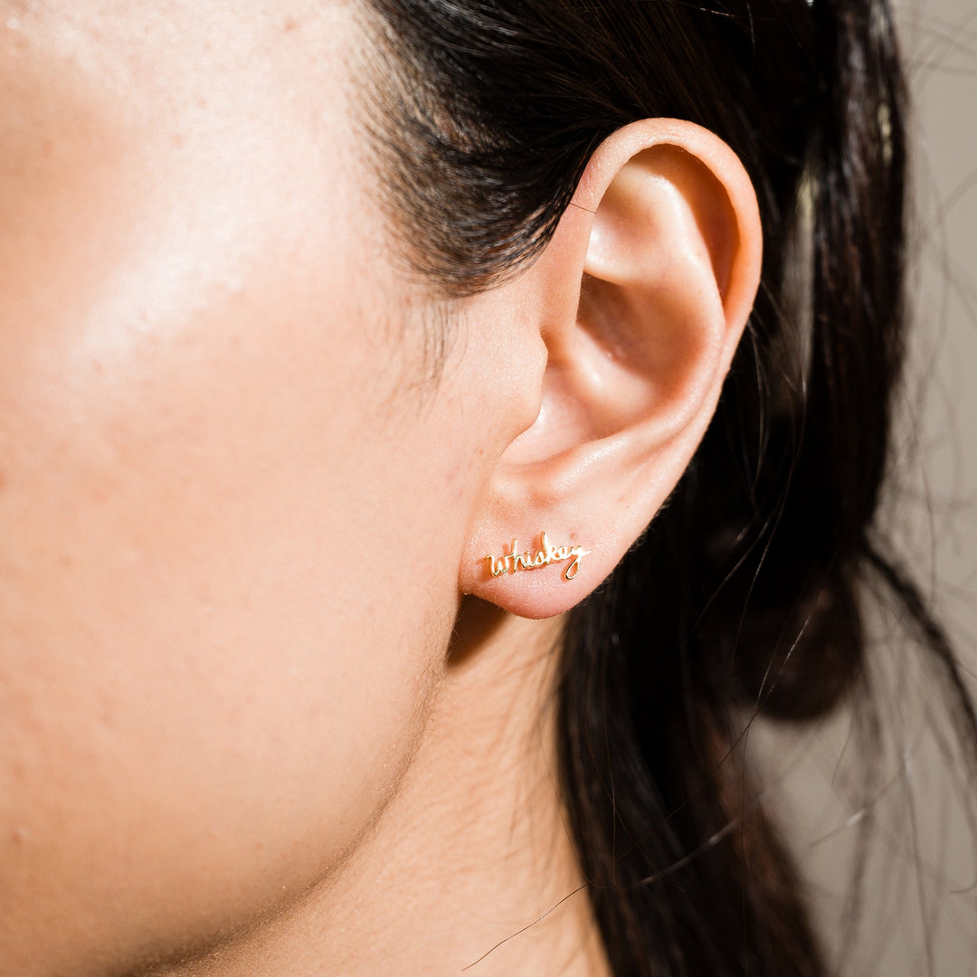 Whiskey Script Studs