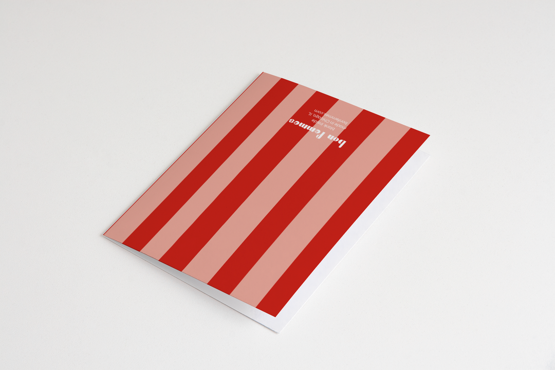 Bonjour Hola Greeting Card - Red