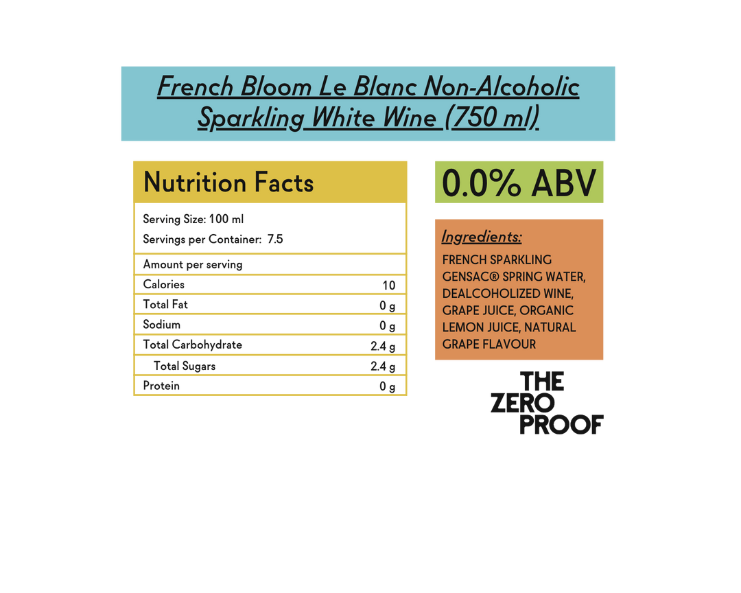 French Bloom Le Blanc Non-Alcoholic Sparkling White Wine