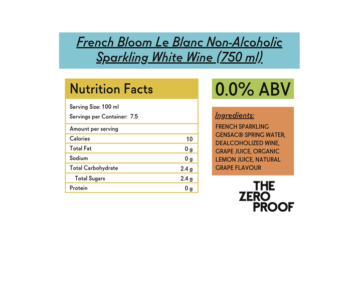 French Bloom Le Blanc Non-Alcoholic Sparkling White Wine