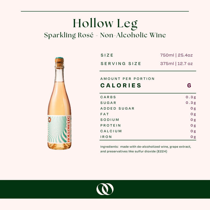 Hollow Leg - Sparkling Rosé - Non-Alcoholic Wine - Kascadia Wine Merchants 