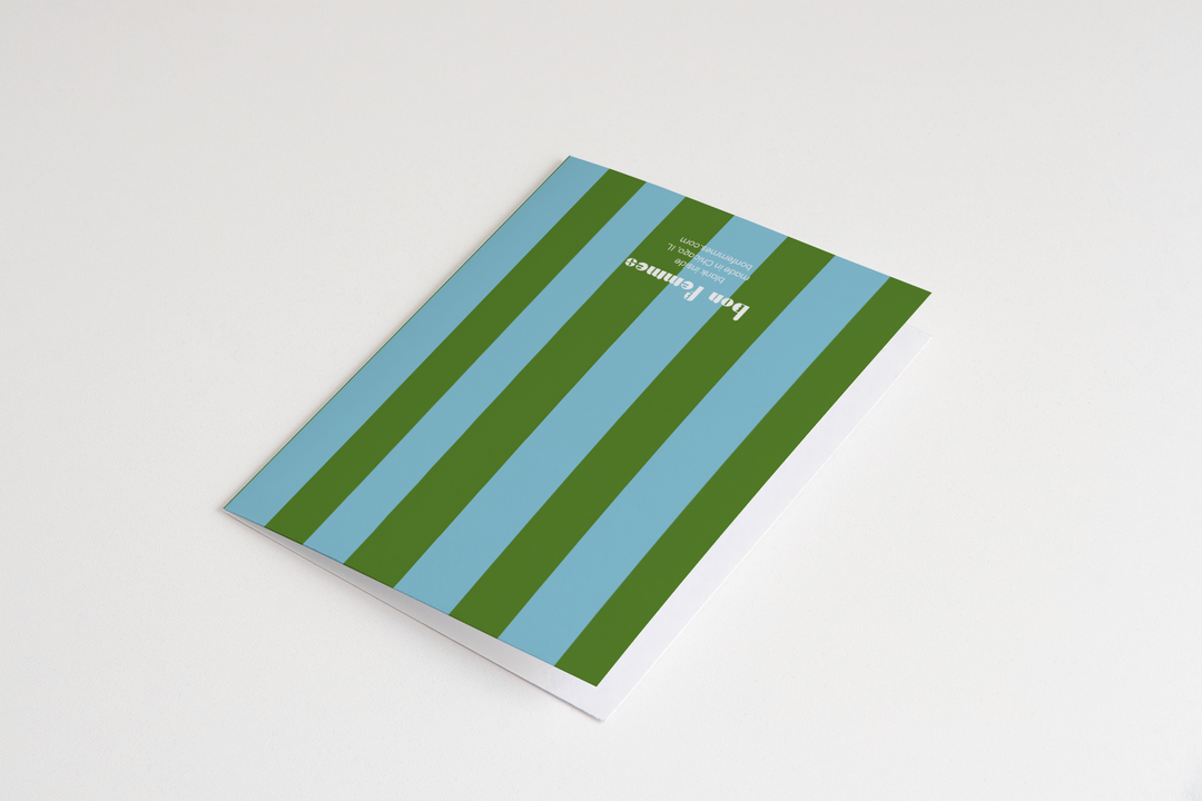 Bonjour Hola Greeting Card - Green