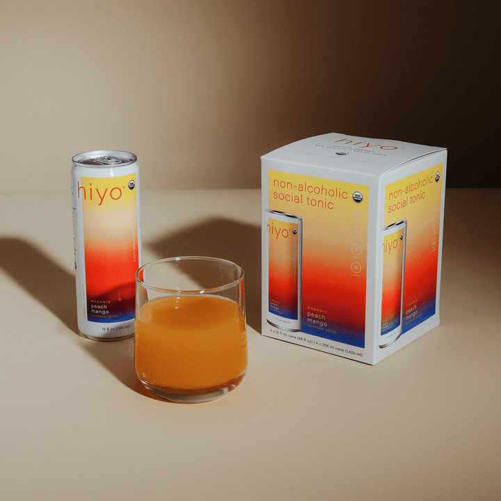 Hiyo Peach-Mango Non-Alcoholic Social Tonic (4-pack)