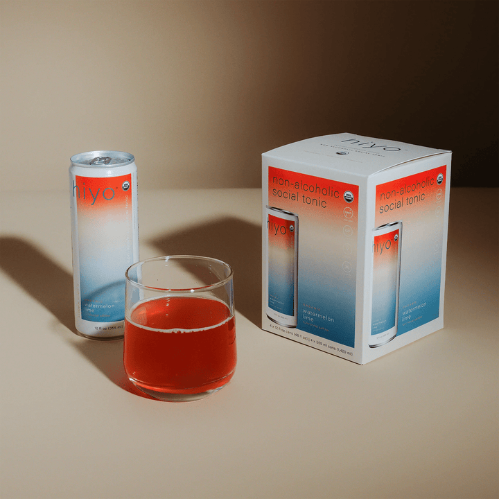 Hiyo Watermelon-Lime Non-Alcoholic Social Tonic (4-pack)