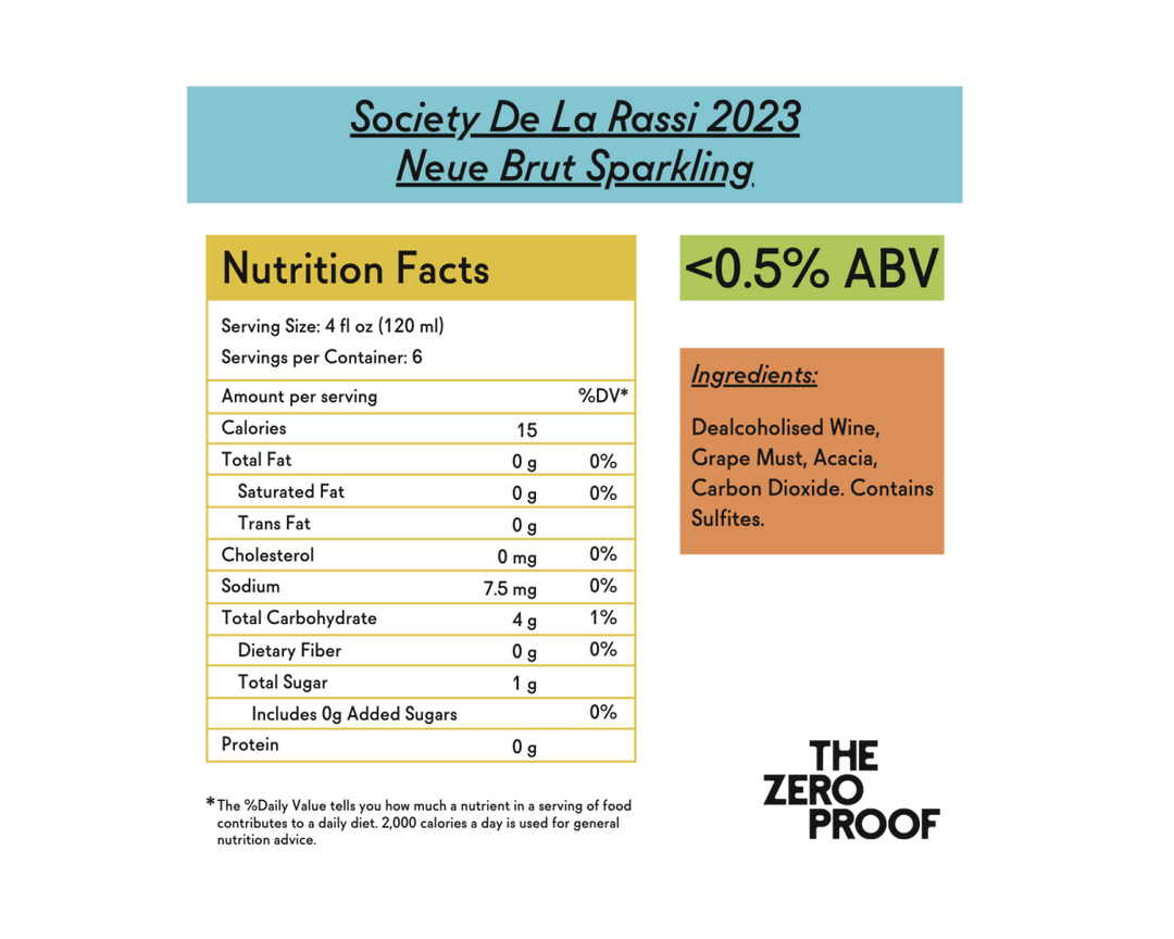 Society De La Rassi 2023 Neue Brut Non-Alcoholic Sparkling - Kascadia Wine Merchants 